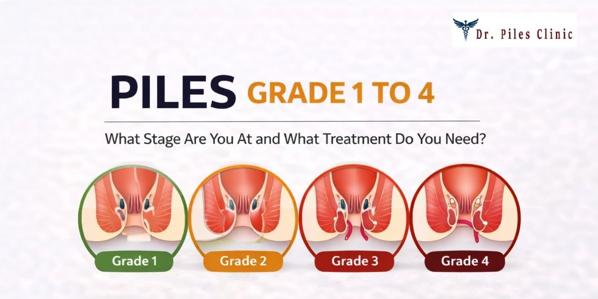 Piles stages from grade 1 to grade 4 with symptoms and treatment options explained