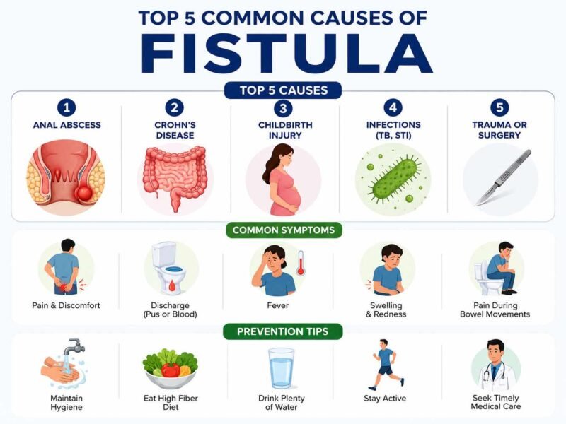 top 5 common causes of fistula