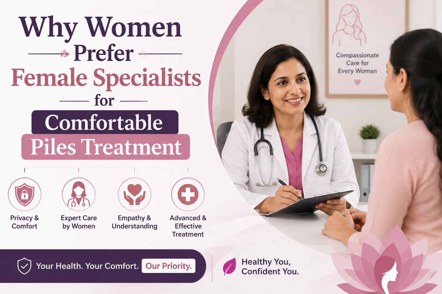 Why Women Prefer Female Specialists for Comfortable Piles Treatment